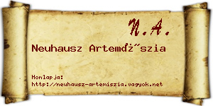 Neuhausz Artemíszia névjegykártya